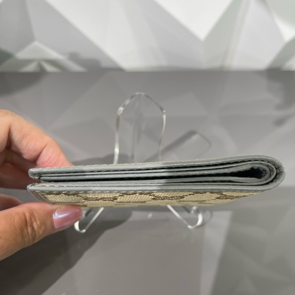 GUCCI Wallet GG Supreme 597609 Leather Grey Men's Women's - Picture 12 of 14